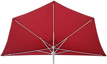 GDLC Ombrelloni Alluminio da Muro Mezzaluna - Colore Bordeaux L.300XP.150XH.250 cm. con palo da 38mm