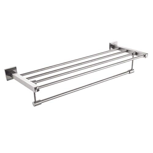 Mensola da bagno, mensola portaoggetti - Bagno Rack Set a parete doccia Caddy antiruggine in acciaio inox for Attrezzature da cucina con un asciugamano su ferrovia (Dimensioni: 600x220x120mm) partizio