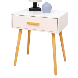 Comodino Creativo Domestica di Legno Solido Camera Mini Storage Box Camera Storage Box Studio 42X35X54cm all'Ingrosso FANJIANI (Color : White)