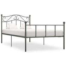 BIGTO - Struttura per letto in metallo e acciaio, per camera da letto, stile grigio, 90 x 200 cm