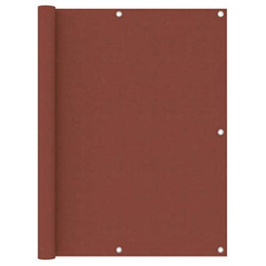 vidaXL Paravento da Balcone Terracotta 120x600 cm Tessuto Oxford