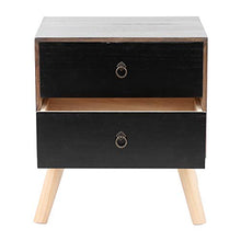 Comodino Aperto, Comodini Mobile Contenitore Mobile Contenitore Componibile Contenitore con 2 Cassetti per Camera da Letto, Soggiorno, Studio, 38x45x50.5cm