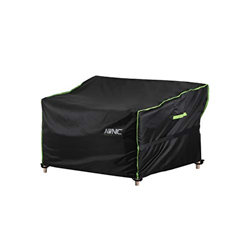 AWNIC Telo Copridivano 1 Posti da Giardino Copertura Divano Esterno Impermeabile TÜV Rheinland Certificato Resistente ai Raggi UV 420D Poliestere UV 95x85x61/71cm