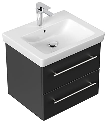 Mobile bagno con lavabo Villeroy & Boch Subway 2.0 55cm nero satinato