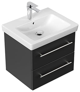Mobile bagno con lavabo Villeroy & Boch Subway 2.0 55cm nero satinato