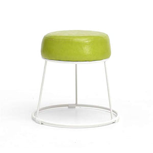 Mobili per la casa e Giardino Sgabello di Trucco di Modo/Sgabello di Trucco Domestico/Sgabello Rotondo del Ferro per Il sofà del banco del sofà del Salone Ottomani da Cucina (Colore : Green)