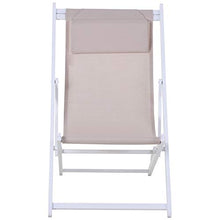 Outsunny Set 2 Sedie Poltrona Sdraio da Esterni, Pieghevoli e Reclinabili, in Alluminio, Bianco, 96.4 x 58 x 91.5cm