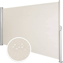 BOUDECH Tenda Laterale avvolgibile Parasole e frangivento 180x300cm con Struttura Inossidabile Interamente in Alluminio - Separè divisore frangivista da Giardino per Privacy e riservatezza. (Beige)