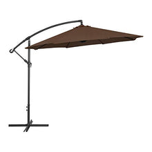 Uniprodo Ombrellone Decentrato Ombrello da Giardino a Braccio Uni_Umbrella_R300BR (Marrone, Rotondo, Ø 300 cm, Inclinabile)