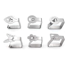 DOITOOL 4Pcs Tovaglia Clip Decorativo in Acciaio Inox Addensare Foglia Farfalla A Forma di Fiore Tovaglia del Morsetto del Supporto della Copertura di Tabella Morsetti per La Primavera