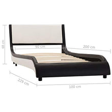SKM Giroletto Nero e Bianco in Similpelle 90x200 cm (29.05kg) Nero-0342