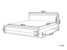 Beliani Letto Matrimoniale in Legno di Pino Scuro a Doghe 180 x 200 cm Giulia