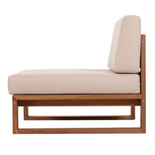 Teako Design Molveno - Poltrona lounge in legno massiccio non trattato, con cuscini in teak, resistente alle intemperie