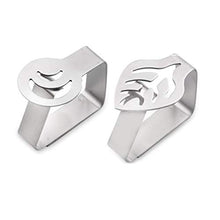 Yardwe Clip di tovaglia Clip da Tavolo da Picnic in Acciaio Inox Table Table Holders Clip di Copertura Tavolo 4PCS (Luna)