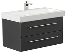 Mobile bagno con lavabo Geberit Icon 90cm nero satinato
