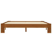 BIGTO - Struttura letto in legno di pino massello, per camera da letto, colore: marrone, 160 x 200 cm