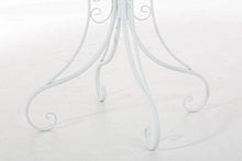 CLP Tavolino in Ferro Giardino Hari I Tavolino Tondo Outdoor Stile Rustico I Tavolino Salotto Design, Colore:Bianco