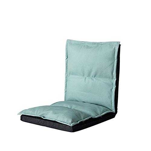 HongTeng Divani Pieghevole Tatami Divano Lazy Singolo Schienale in Tessuto Balcone Camera da Letto Soggiorno Sedia for Esterno Portatile 128 × 54 cm (Color : Lake Green (Technical Fabric))