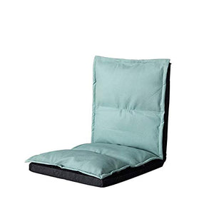 HongTeng Divani Pieghevole Tatami Divano Lazy Singolo Schienale in Tessuto Balcone Camera da Letto Soggiorno Sedia for Esterno Portatile 128 × 54 cm (Color : Lake Green (Technical Fabric))