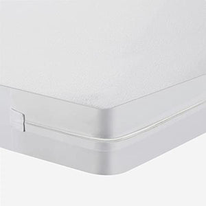 Amazon Brand - Umi Fodera coprimaterasso impermeabile con cerniera,Protezione Materasso Premium - Cotone 90x200cm(per materassi di circa 20cm)