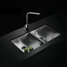 780 * 400mm Lavello a scarico rapido silenzioso a incasso in acciaio inox a doppia vasca Lavabi