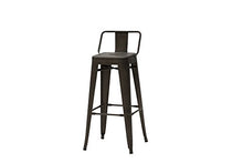 White loft, Set di 4 Sgabellli, Metallo, Canna di Fucile, 43x43x94 cm
