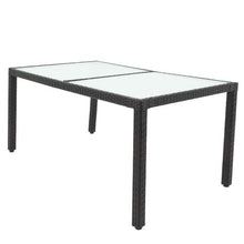 Amity Set di mobili da giardino in rattan sintetico con 6 sedie e tavolo da giardino, mobili da giardino, set da giardino, tavolo e sedie (marrone)