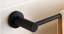 GJJSZ Accessori per Il Bagno con portasciugamani Nero in Acciaio Inossidabile di personalità Moderna