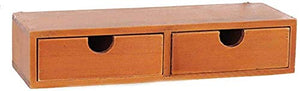 KAIXIN Comodino Sospeso, Mensola A Muro con 1/2 Cassetti Senza Maniglia, Cassetti Organizer per Trucco, Armadietto Portaoggetti, Scatola Porta Trucco in Legno-L