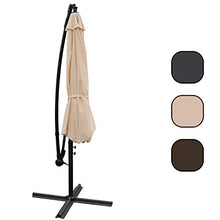 AXT SHADE 3M 10FT Sombrilla Tipo Banana colgante en voladizo con mecanismo de manivela para Exterior, jardín y Patio-Beige