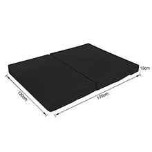 Zaffiro 100% cotone Z letto matrimoniale pieghevole divano letto letto ospite letto futon divano materasso schiuma morbido confortevole con una cerniera rimovibile copertura 9 colori (nero)