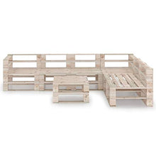 SKM Set Divani da Giardino su Pallet 7 pz in Legno di Pino (143.36kg)