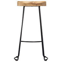 `2 Pezzi Gavin Sgabelli da Bar Cucina Pub Sgabelli da Bar in Legno Set in Legno massello di Mango 45x40x78 cmbarbar