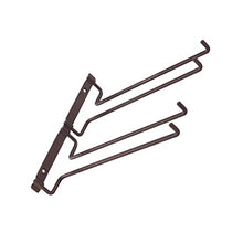 DOITOOL portabicchieri per bicchieri di vino a doppia fila, mensola per bicchieri di vino, in ferro, da appendere a testa in giù, per bicchieri di vino, ripiano per espositori (bronzo opaco)