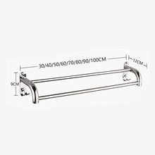 JSONA Portasciugamani, Doppio portasciugamani Cromato, mensola portasciugamani fissato al Muro, portasciugamani, portasciugamani in Acciaio Inossidabile in Bagno o cucina-B-70CM
