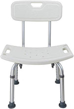 GNLIAN HUAHUA Sedili da Doccia Sgabelli Sgabello Bianco Comfort Schienale Bath Chair Anziani/disabili/Incinta Regolabile in Lega di Alluminio da Bagno Sgabello Antiscivolo Presidente Max.136kg