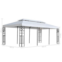 E E-NICES Gazebo 3x6 m Bianco
