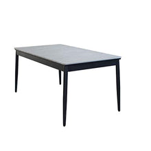 Milani Home s.r.l.s. Tavolo da Giardino Allungabile in Alluminio E Polywood 160/240 X 90 Colore Antracite,Grigio