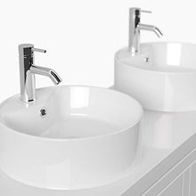 Mobile bagno a terra Memoria Classic bianco lucido con lavabi appoggiati