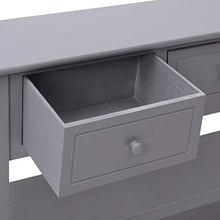 SKM Credenza Grigia 115x30x76 cm in Legno