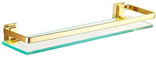 AINIYF Bagno Bagno Doccia Mensola Organizzatore Parete Vetro temperato Rettangolare di Alluminio dello Spazio Oro Cosmetic Rack, 2 Metodi di Installazione (Dimensioni: 60x12x5.5cm)
