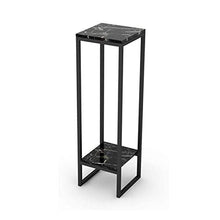 Home-table Tavolino, Doppio Strato di Marmo Consolle Tavole Patio Piccolo Giardino Tavoli da Giardino Stoccaggio Piano Stand Soggiorno Lampada da Tavolo(Size:30 * 30 * 100CM,Color:#2)