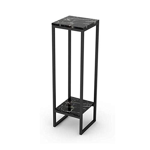 Home-table Tavolino, Doppio Strato di Marmo Consolle Tavole Patio Piccolo Giardino Tavoli da Giardino Stoccaggio Piano Stand Soggiorno Lampada da Tavolo(Size:30 * 30 * 100CM,Color:#2)