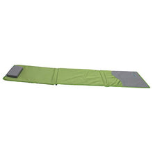 Meerweh Strandmatte XXL mit Lehne Strandliege Isomatte Picknickdecke ca. 200x60cm Lettino Prendisole, Poliestere, Verde/Grigio, 200 x 60 x 68 cm
