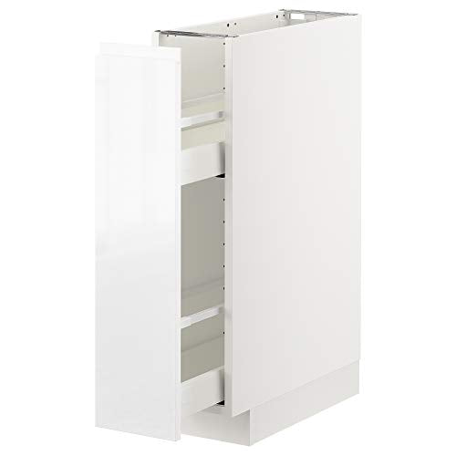 METOD base armadio/estraibile int raccordi 20x62.1x88 cm bianco/Voxtorp lucido/bianco