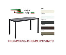 Tavolo per Esterno QUATRIS 120x80 CM in Ferro ZINCATO E Verniciato A POLVERI - Colore A Scelta da COMUNICARE Dopo L'ACQUISTO - Non ARRUGINISCE - Prodotto Made in Italy