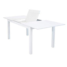 XONE Set White in Alluminio 1 Tavolo Estensibile (150/210x90cm) + 6 sedie impilabili con braccioli | Top di Gamma