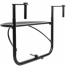 PrimeMatik - Tavolo Pieghevole semicircolare per Balcone 60x30cm Nero