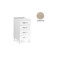 WEBMARKETPOINT Cassettiera per cucina 4 cassetti in legno nobilitato Olmo cm H 85x50x40