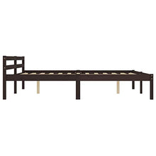 FAMIROSA Giroletto con 2 Cassetti Marrone Scuro Legno di Pino 180x200 cm-0611